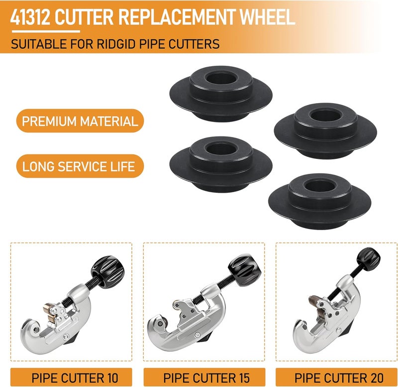 KAZFFD 4-Pack 41312 F158 Replacement Blades & Wheels for Ridgid Tubing Cutters Model 10, 15, 20 - Image 3
